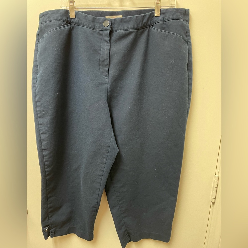 Rox & Ali - Navy blue cotton capri pants